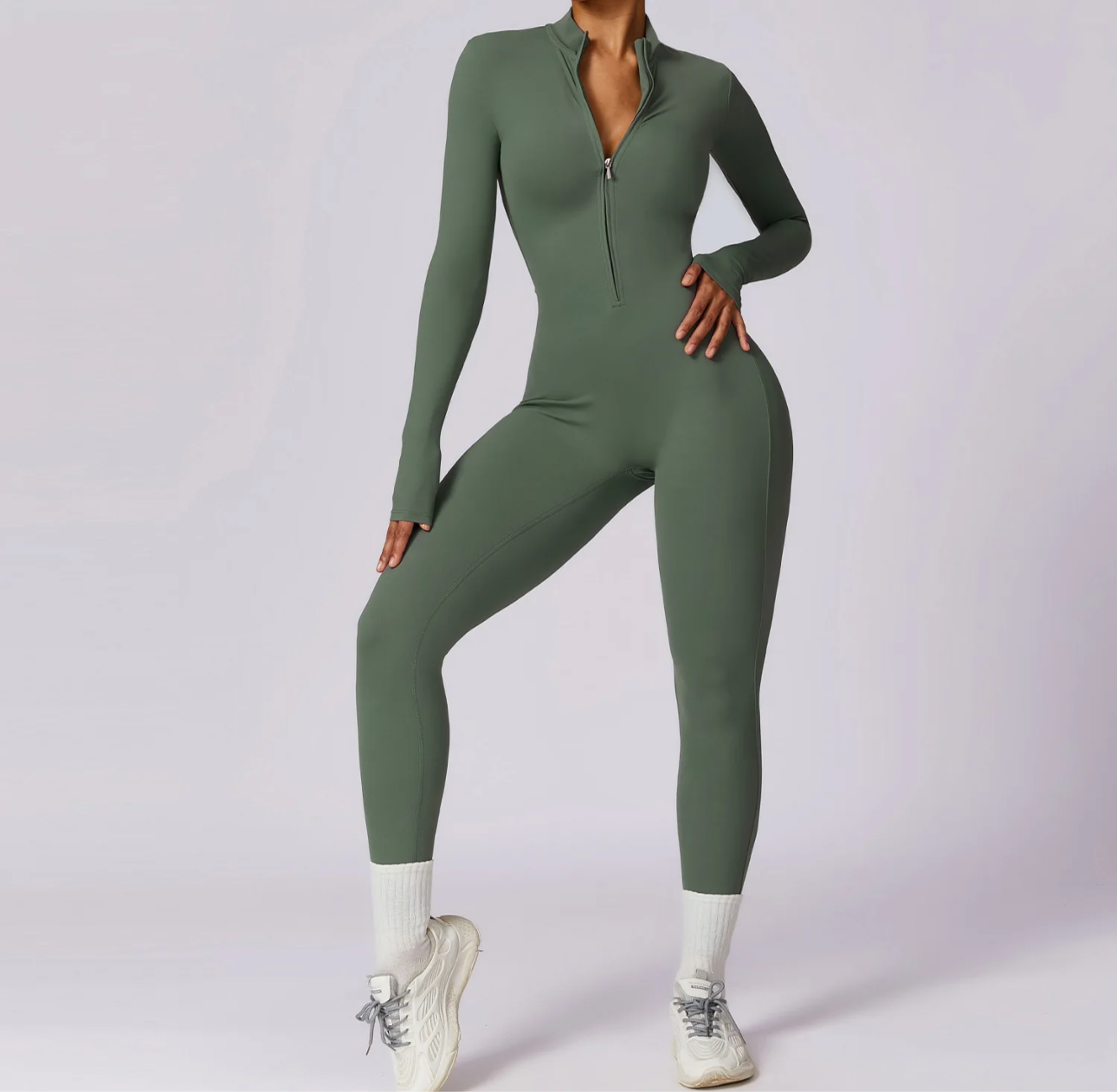 Olive green bodysuit