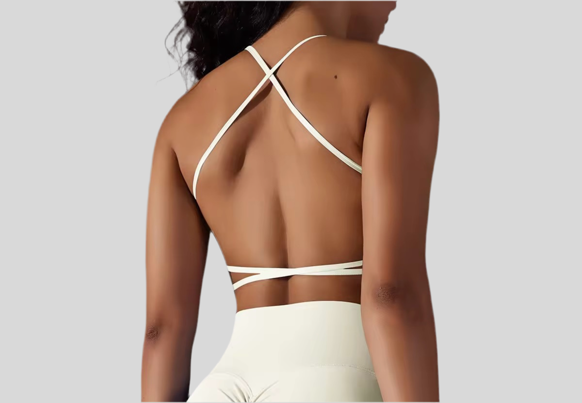 Backless sports bra