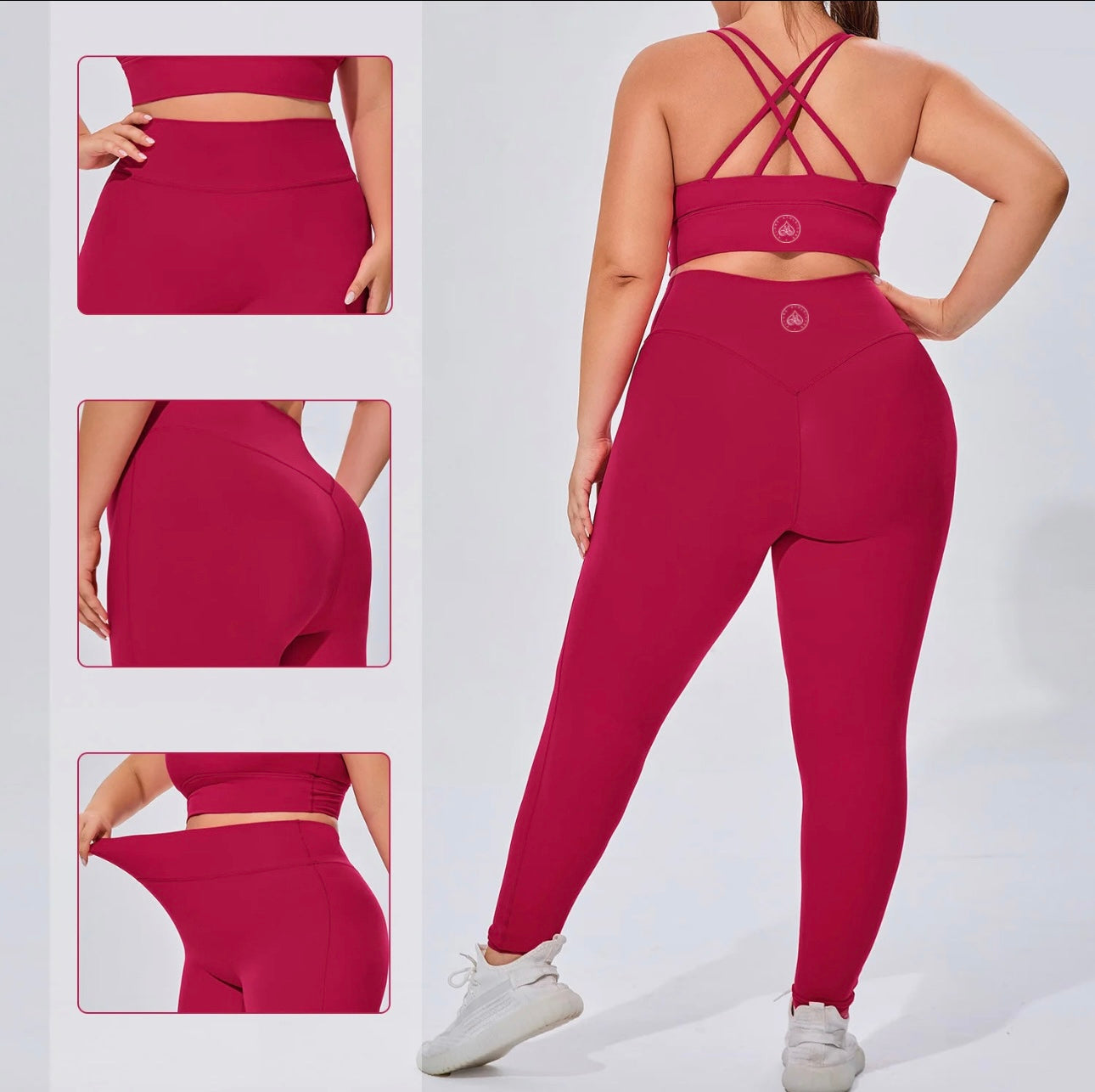 Pink Plus Legging Set