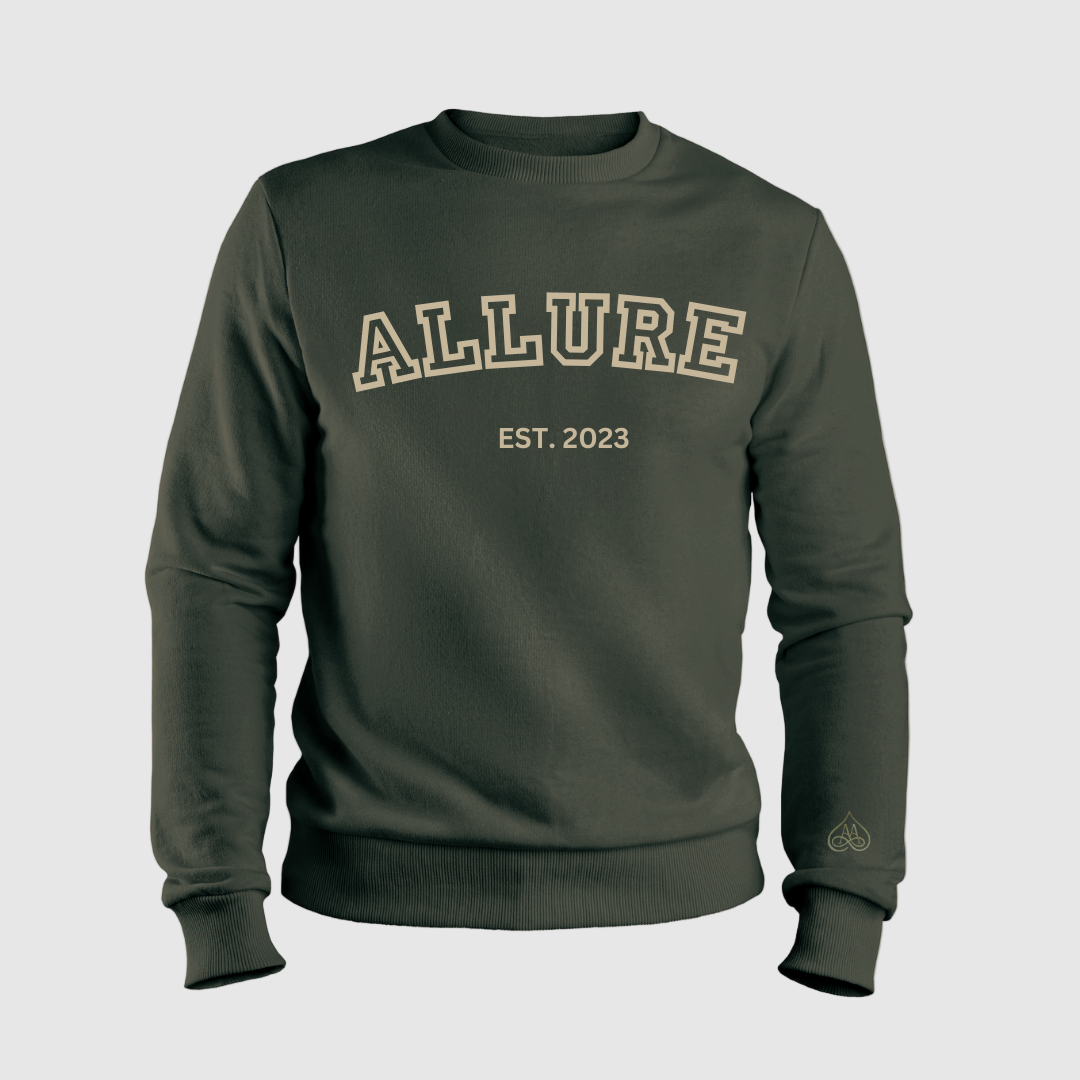 Crewneck-Olive/Tan
