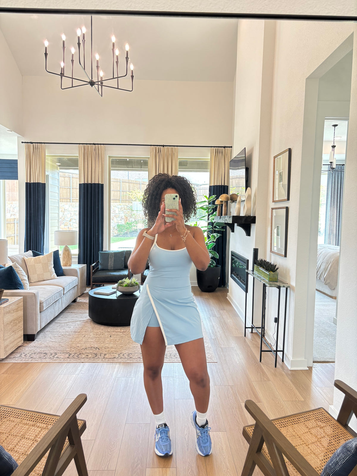Match Point Dress Sky Blue