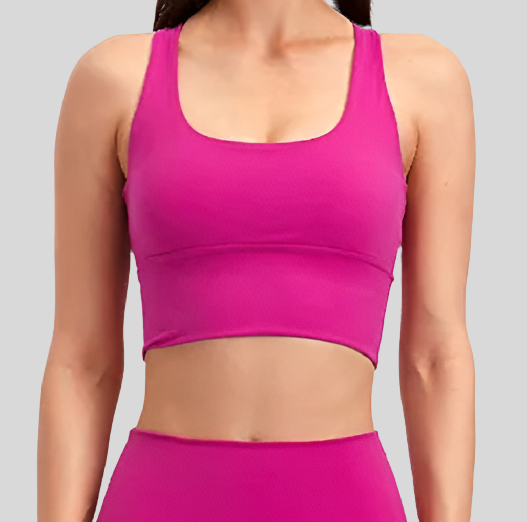 Cross Back Bra Pink
