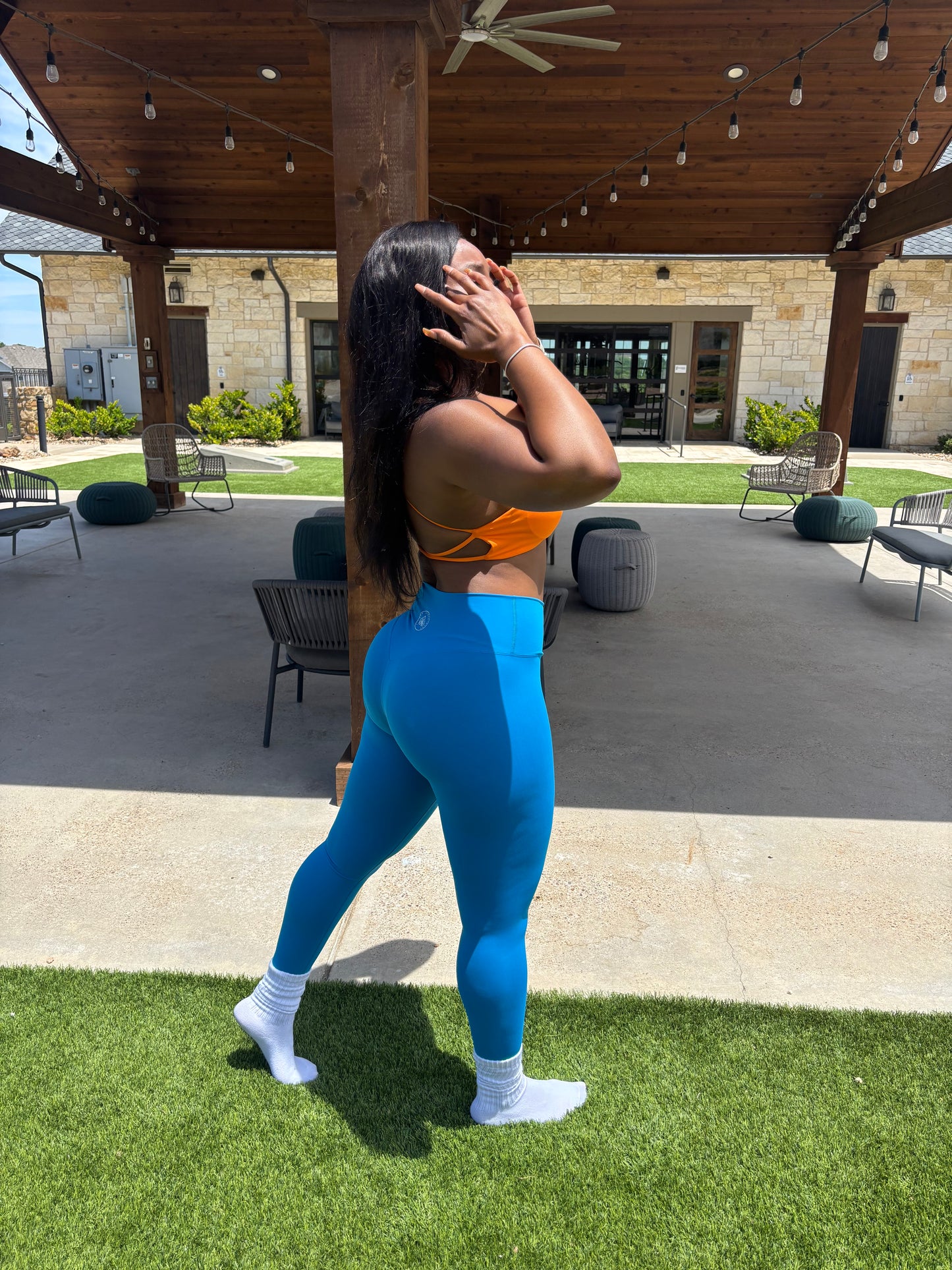 Victory Leggings "Tropical Blue"