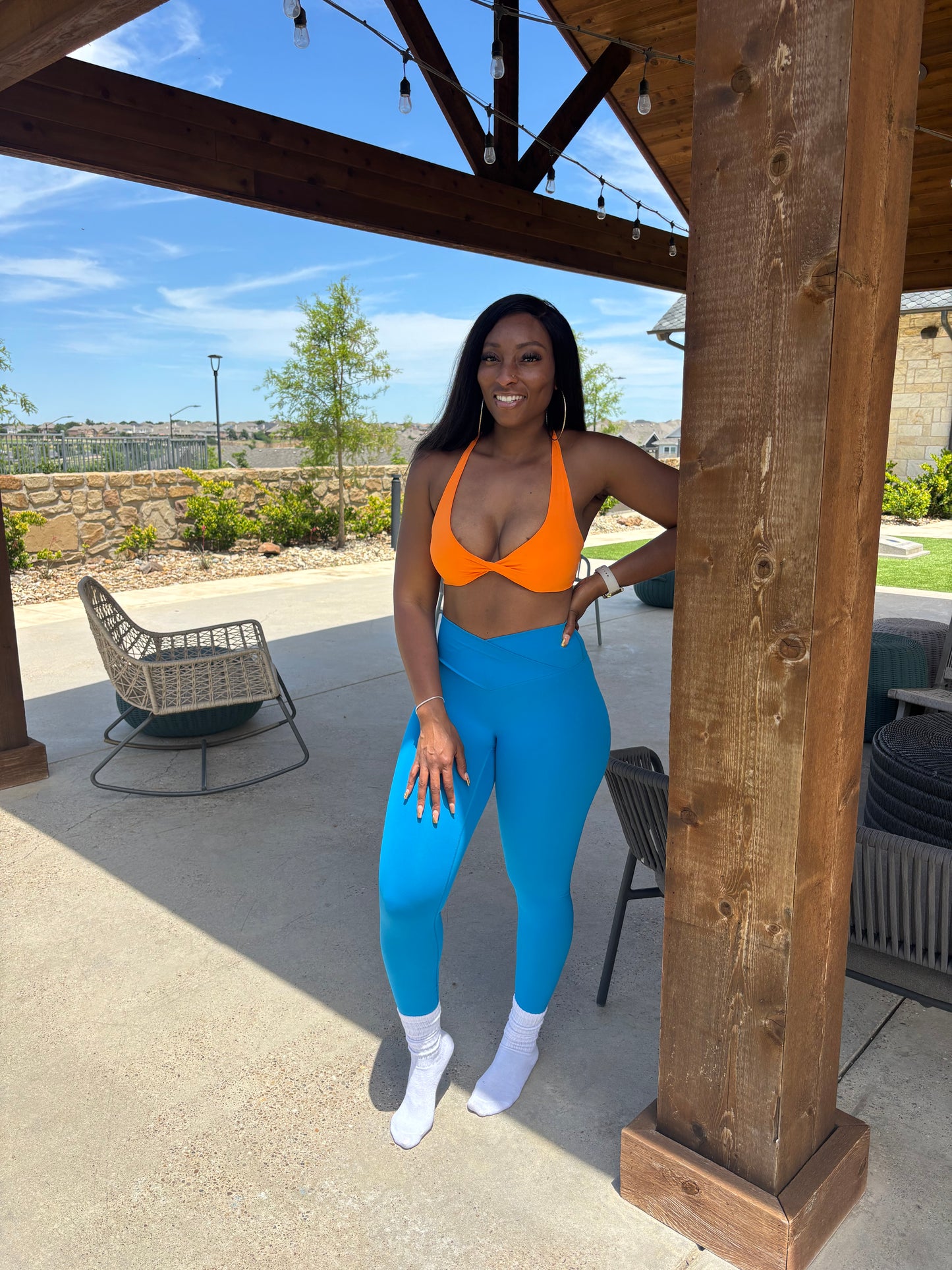 Victory Leggings "Tropical Blue"