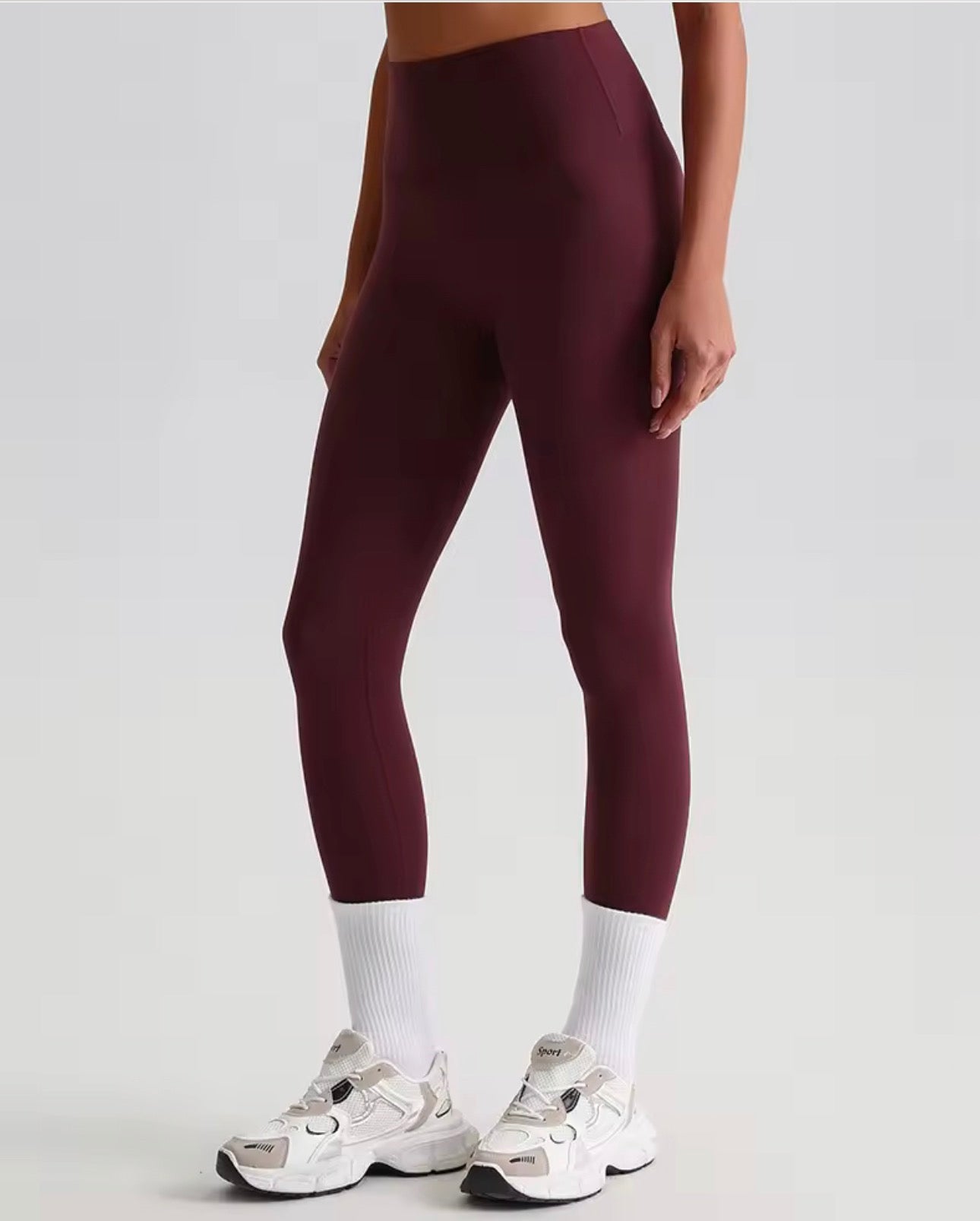 High Waist Leggings “Mahogany “